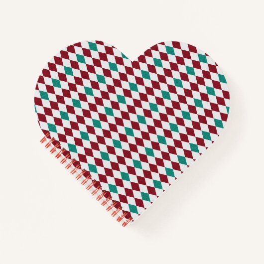 Carnet Paillettes de diamant rouge et bleu (Devant)