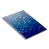 Carnet Paillettes de Noël Étoiles Ciel Bleu (Côté Droit)