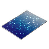 Carnet Paillettes de Noël Étoiles Ciel Bleu (Côté gauche)