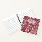 Carnet Paillettes de rose gold foncé (Intérieur)