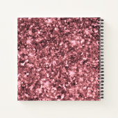 Carnet Paillettes de rose gold foncé (Dos)