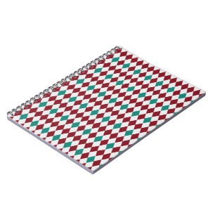 Carnet Paillettes diamant rouges et bleues