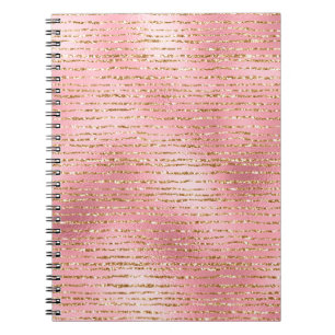 Carnet Paillettes dorées et bandes glamour de papier d'al