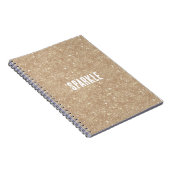 Carnet Paillettes dorées scintillantes (Côté Droit)