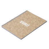 Carnet Paillettes dorées scintillantes (Côté gauche)