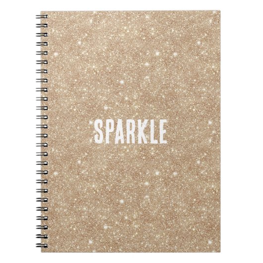 Carnet Paillettes dorées scintillantes (Devant)