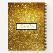 Carnet Paillettes dorées scintillantes (Dos)