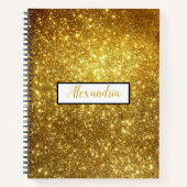 Carnet Paillettes dorées scintillantes (Devant)