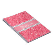 Carnet Paillettes et diamants roses de Faux (Côté Droit)