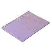 Carnet Paillettes Rayures Points Dorés Violets Glamour (Côté gauche)