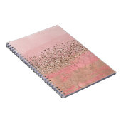 Carnet Paillettes Rose Foncé Princesse Indienne Marocaine (Côté Droit)
