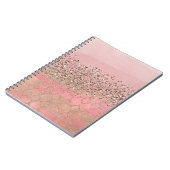 Carnet Paillettes Rose Foncé Princesse Indienne Marocaine (Côté gauche)