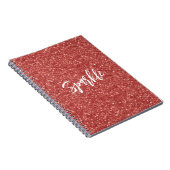 Carnet Paillettes rouge scintillant (Côté Droit)