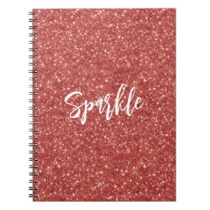 Carnet Paillettes rouge scintillant