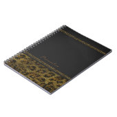 Carnet Paillettes scintillantes de léopard Glam Chic Mode (Côté gauche)