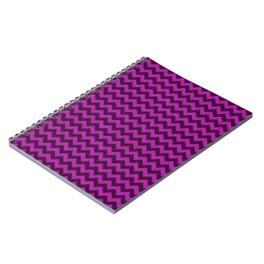 Carnet Paillettes Zig Zag Violet (Côté gauche)