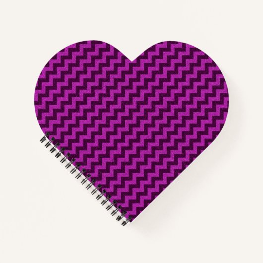 Carnet Paillettes Zig Zag Violet (Devant)