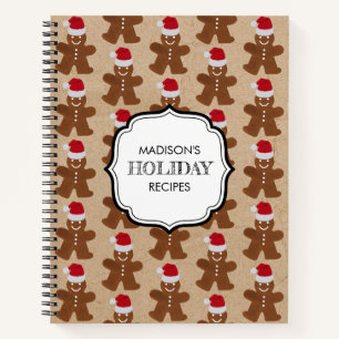 Carnet Pain d'épices de Noël Homme Cookies de vacances Re