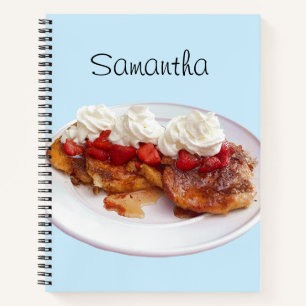 Carnet Pain Sucré Aux Fraises Et À La Crème