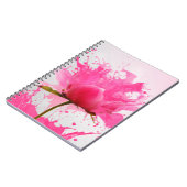 Carnet Paint Splatter Abstrait Fleur Rose (Côté gauche)