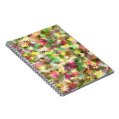 Carnet Paint Splatter Automne Couleur Feuilles Abstraits (Côté Droit)
