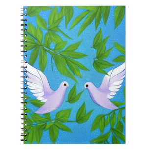 Carnet Paire de colombes blanches