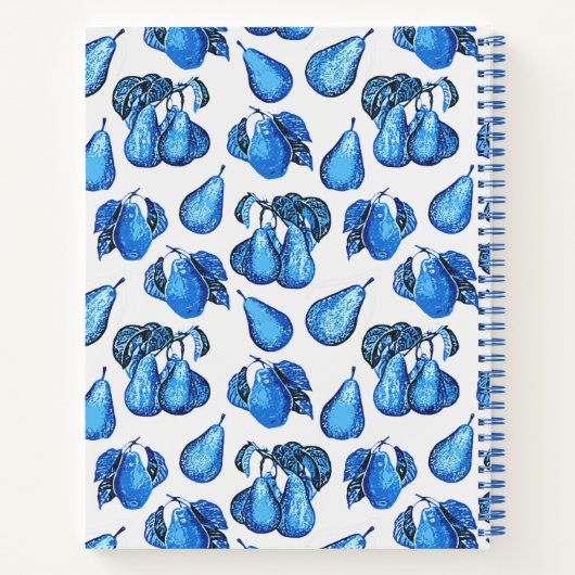 Carnet Paire éparée Impression en Indigo Bleu et Blanc (Dos)