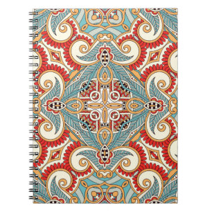 Carnet Paisley bandanna fleurie traditionnelle ornemental