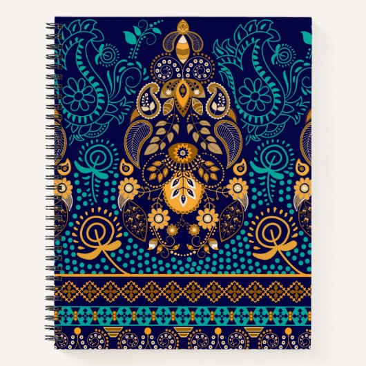 Carnet Paisley Blue (Devant)