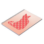 Carnet Paisley Cat - nuances de corail orange (Côté gauche)