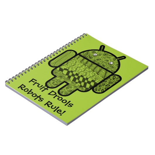 Carnet Paisley Doodle Character pour le robot Android™ (Côté gauche)