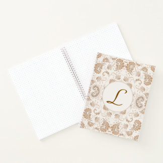 Carnet Paisley en Beige esthétique moderne Tan Brown Init