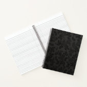 Carnet Paisley en cuir noir (Intérieur)