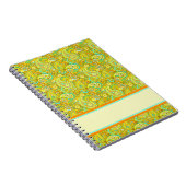 Carnet Paisley jaune cyan (Côté Droit)