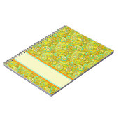 Carnet Paisley jaune cyan (Côté gauche)