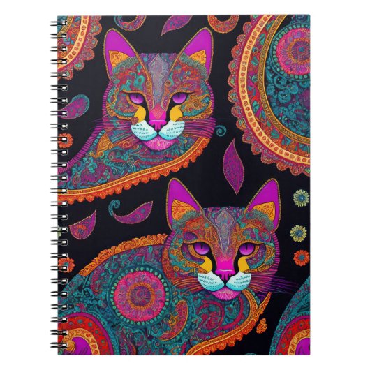 Carnet Paisley Kitties (Devant)