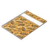 Carnet paisley orange d'automne (Côté gauche)