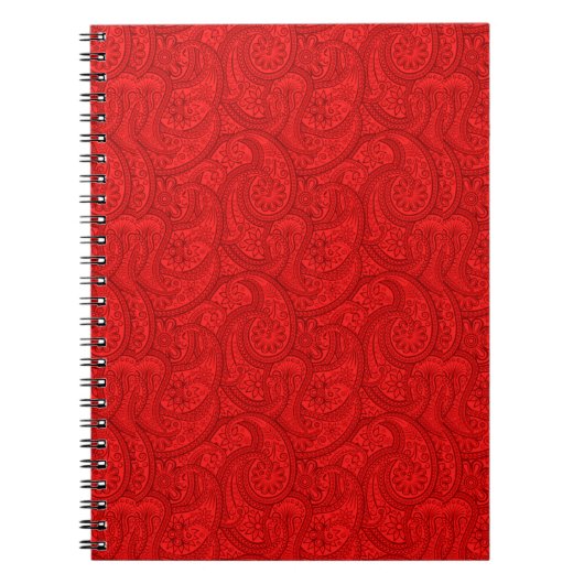 Carnet Paisley rouge (Devant)