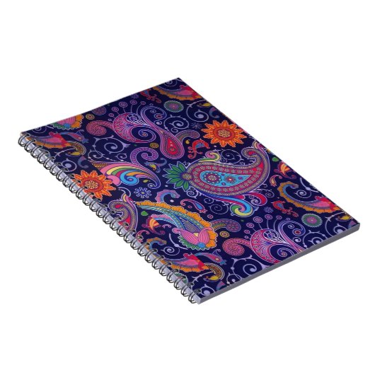 Carnet Paisley violet rose (Côté Droit)