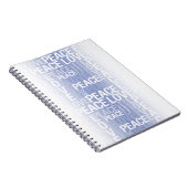 Carnet Paix Amour Blanc Violet (Côté Droit)