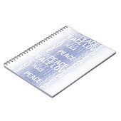 Carnet Paix Amour Blanc Violet (Côté gauche)