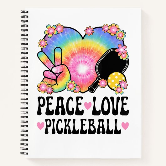 Carnet Paix Amour Pickleball (Devant)