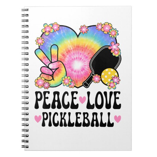 Carnet Paix Amour Pickleball (Devant)