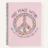 Carnet Paix personnalisée au sein de Floral (Devant)