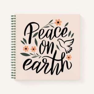 Carnet Paix sur Terre Design Floral