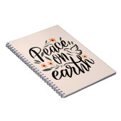 Carnet Paix sur Terre Design Floral (Côté Droit)