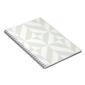 Carnet Pale Gray Geometric Deco Cube Pattern (Côté Droit)