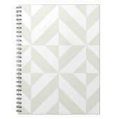 Carnet Pale Gray Geometric Deco Cube Pattern (Devant)