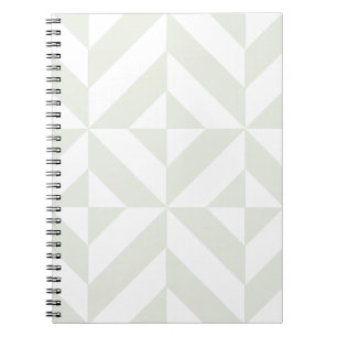 Carnet Pale Gray Geometric Deco Cube Pattern