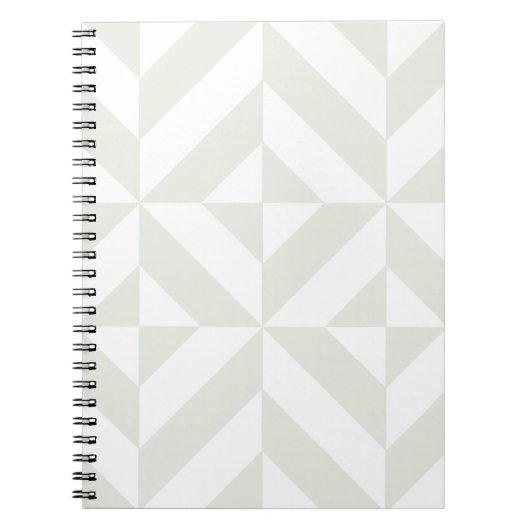 Carnet Pale Gray Geometric Deco Cube Pattern (Devant)